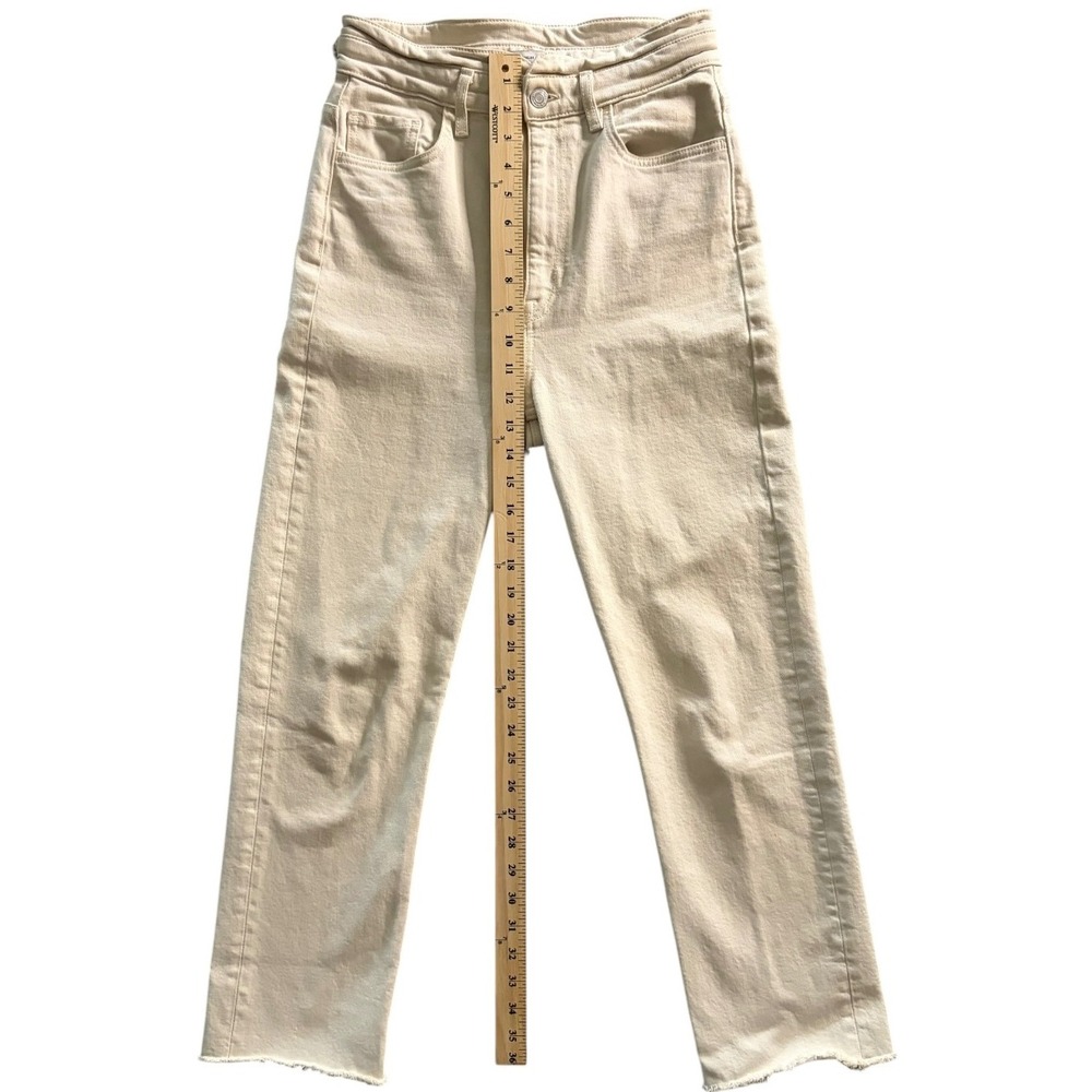 & Other Stories Los Angeles Atelier Cream Raw Hem Straight Leg Jeans EUR 38 - Picture 5 of 8